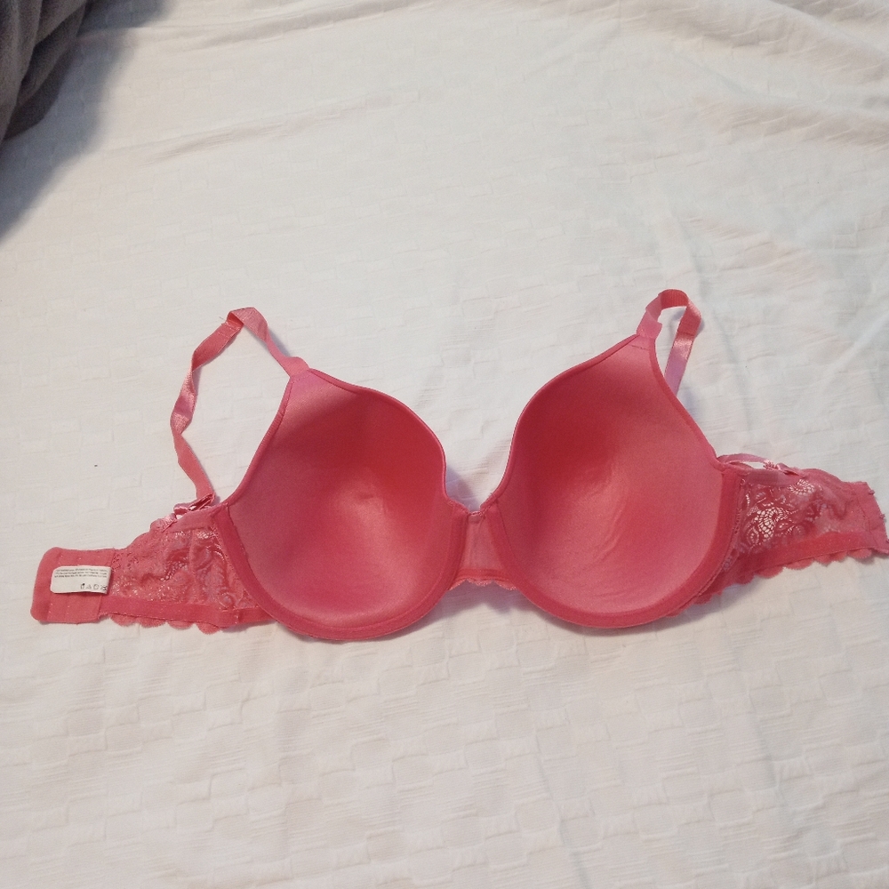 Pink Lacy 36DD Bra
